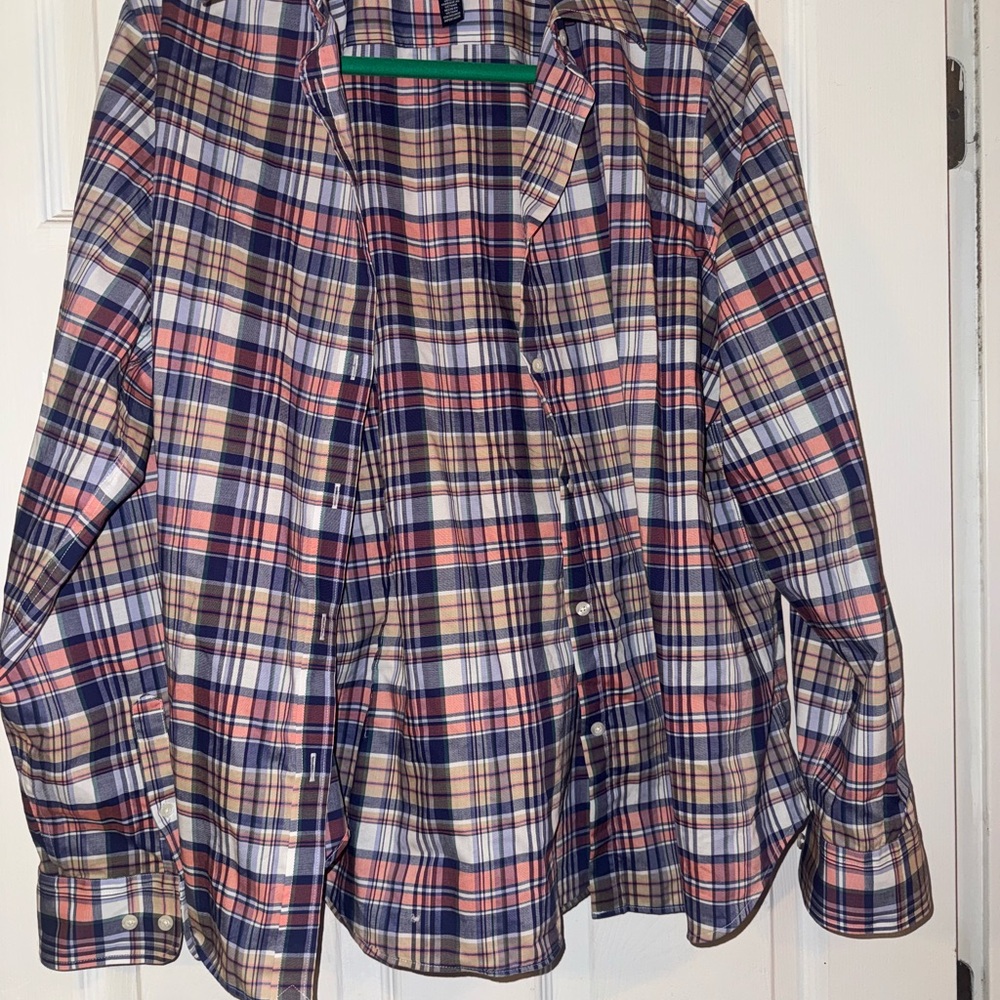 Plaid Button-Up Shirt